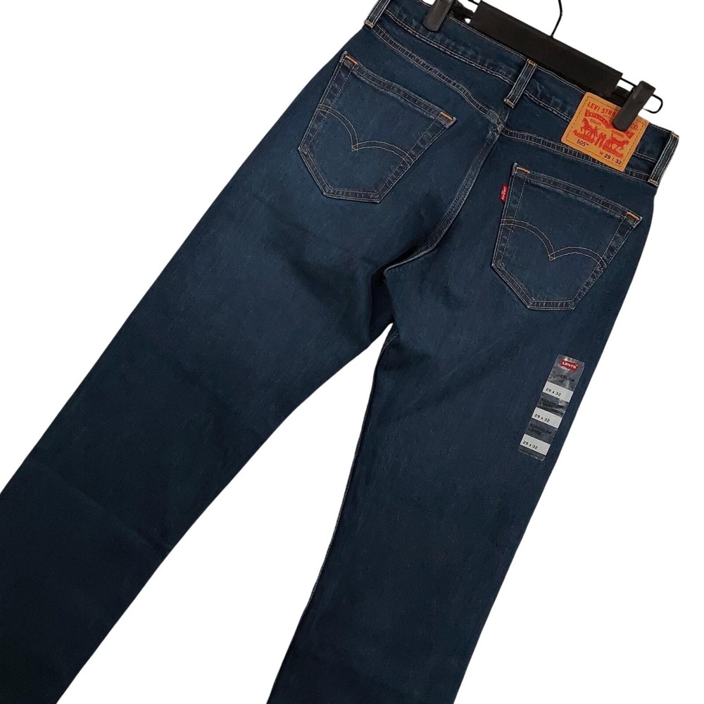 Levis 505 Superlow Loose Jeans Womens 29x32 Blue Dark Relaxed Straight Denim